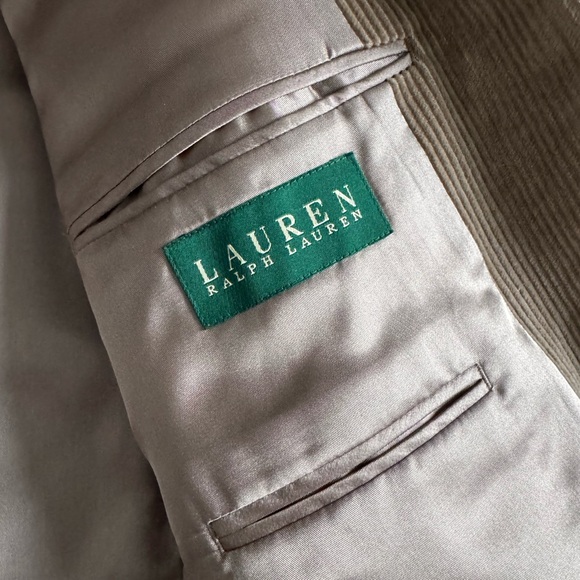 Ralph Lauren 1990s Vintage Corduroy Blazer Classic Office Outdoor Camel Tan 44L - Picture 4 of 7